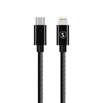 Câble USB-C vers Lightning 20 W, 0,25 m - Noir