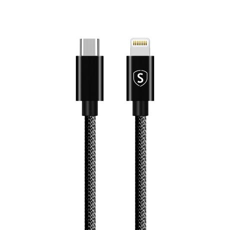 B2X  Câble USB-C vers Lightning 20 W, 0,25 m - Noir 