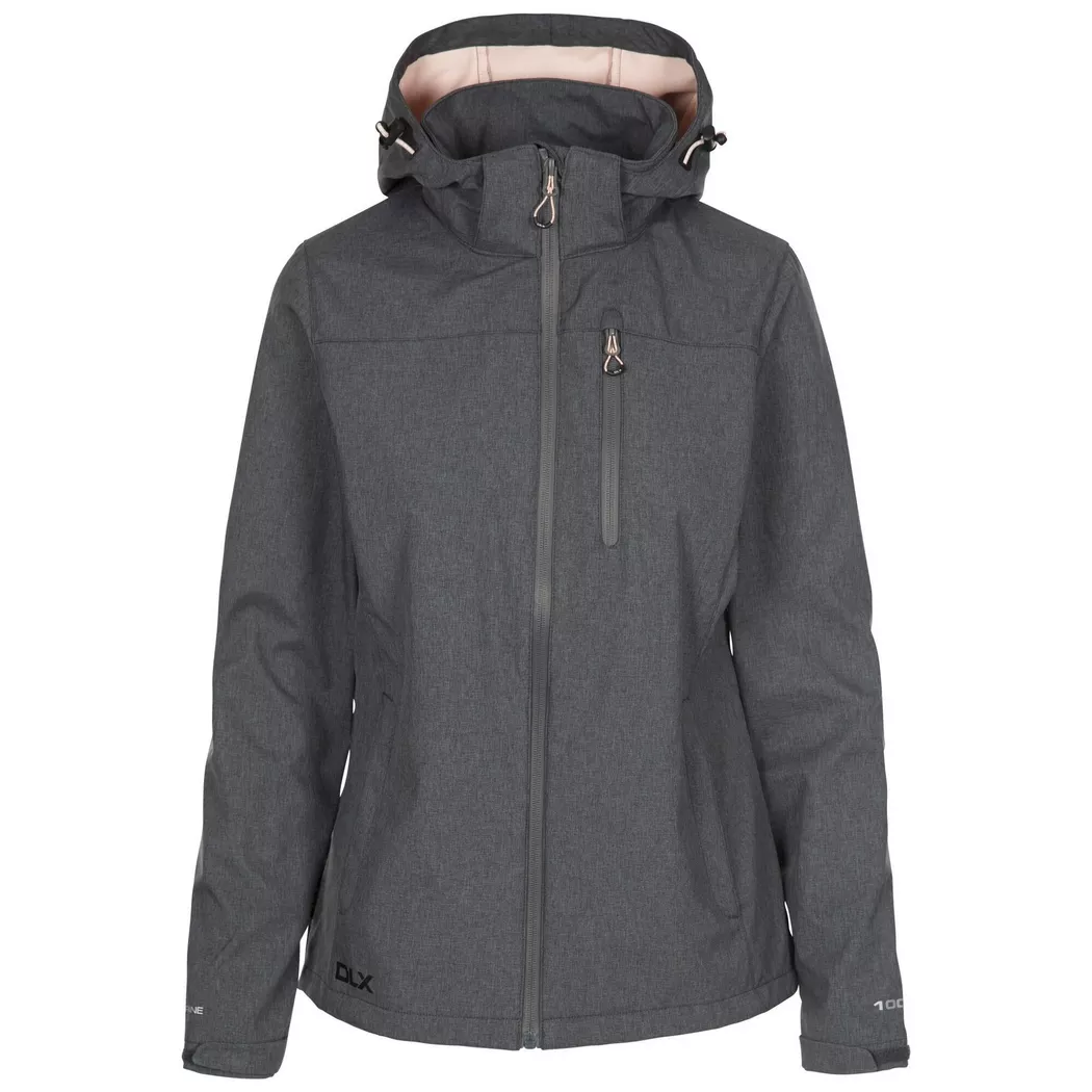 Trespass - Softshelljacke Claren II wasserfest, für Damen, Gewittergrau, Größe S