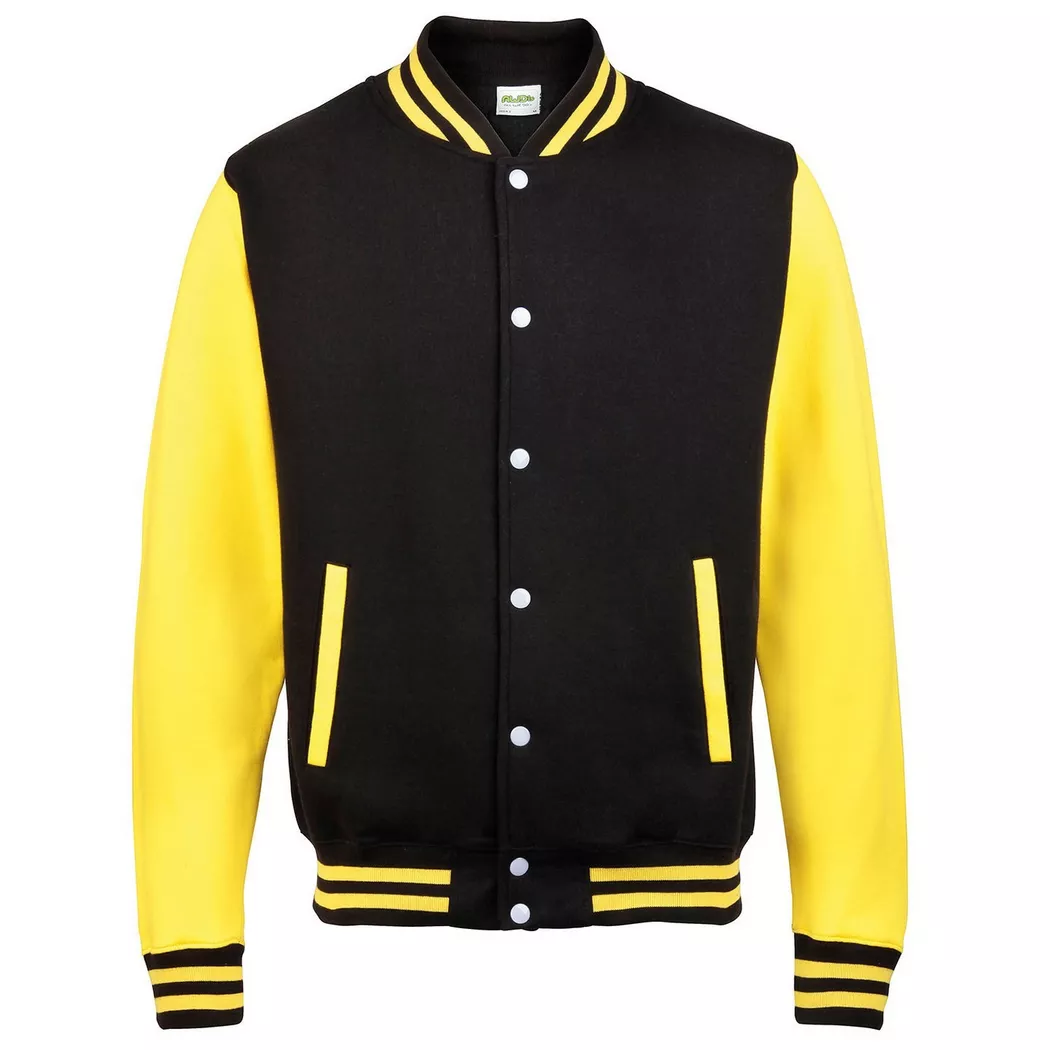 AWDis - VarsityJacke (USCollegeStil), für Damen, Schwarz, Größe S