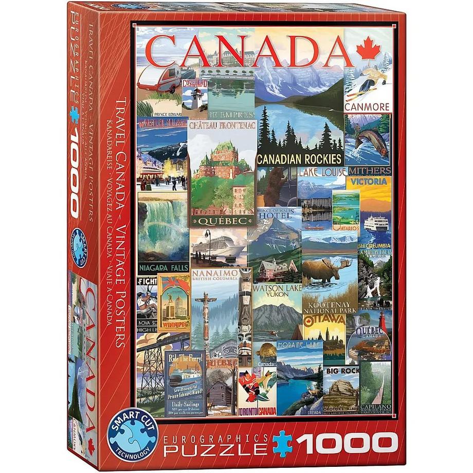 Eurographics  puzzle Travel Canada Vintage Posters 1000 Teile 