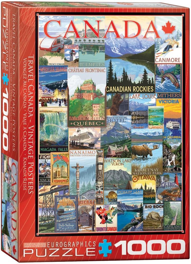 Eurographics  Eurographics puzzle Travel Canada Vintage Posters - 1000 pièces 