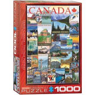 Eurographics  puzzle Travel Canada Vintage Posters 1000 Teile 