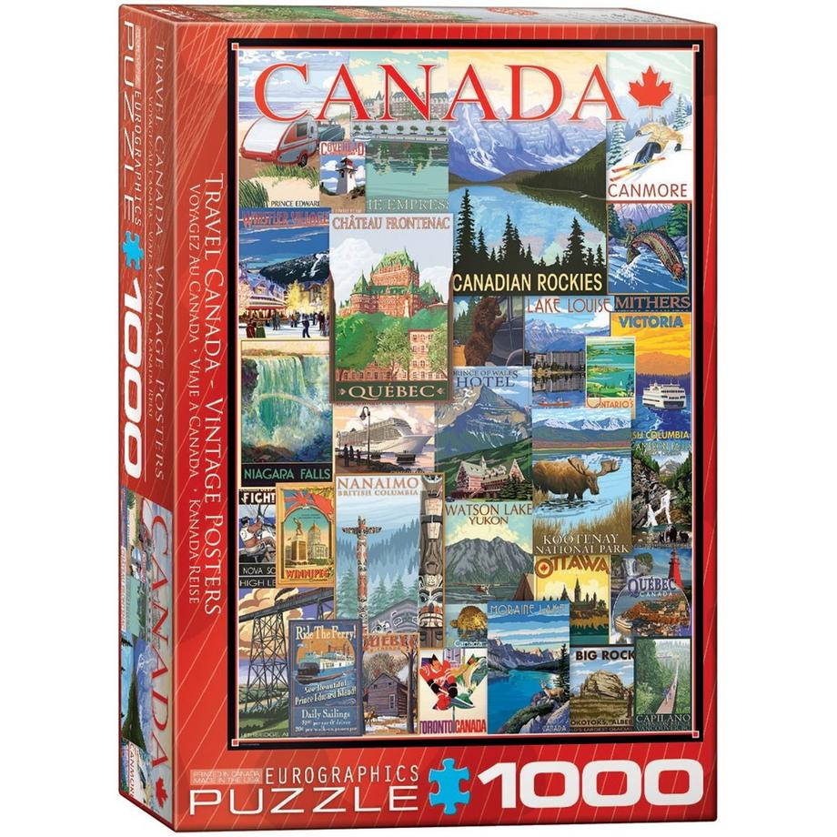 Eurographics  Puzzle Travel Canada Vintage Posters (1000Teile) 