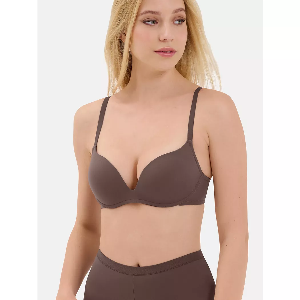 Lisca - Push-up-BH ohne Bügel Maya, für Damen, Erdbraun, Größe 85A