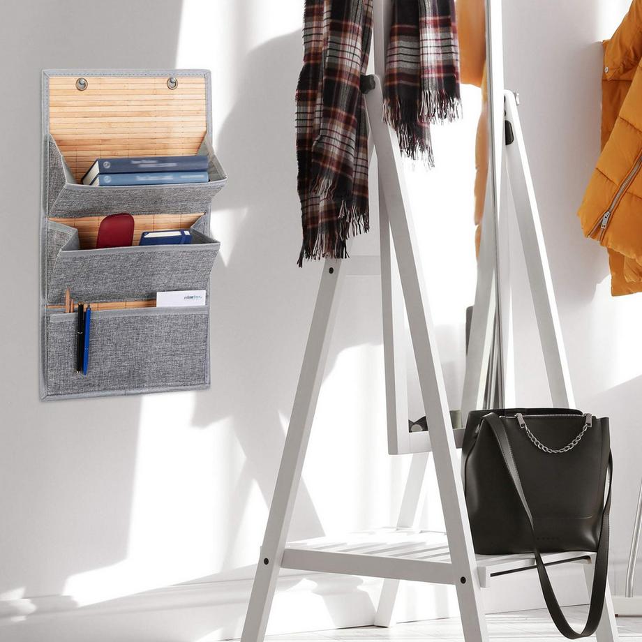 B2X Bambus-Wandhalter für Büro und Flur  