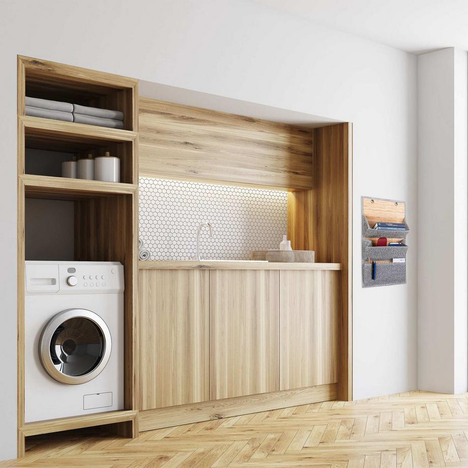 B2X Bambus-Wandhalter für Büro und Flur  