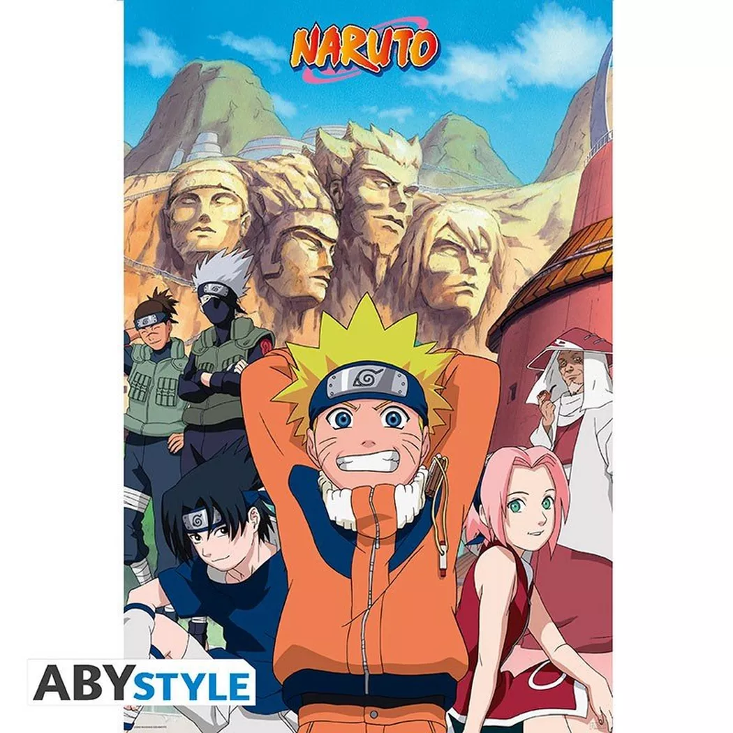 Abystyle - Poster - Gerollt und mit Folie versehen - Naruto - Gruppe, One Size
