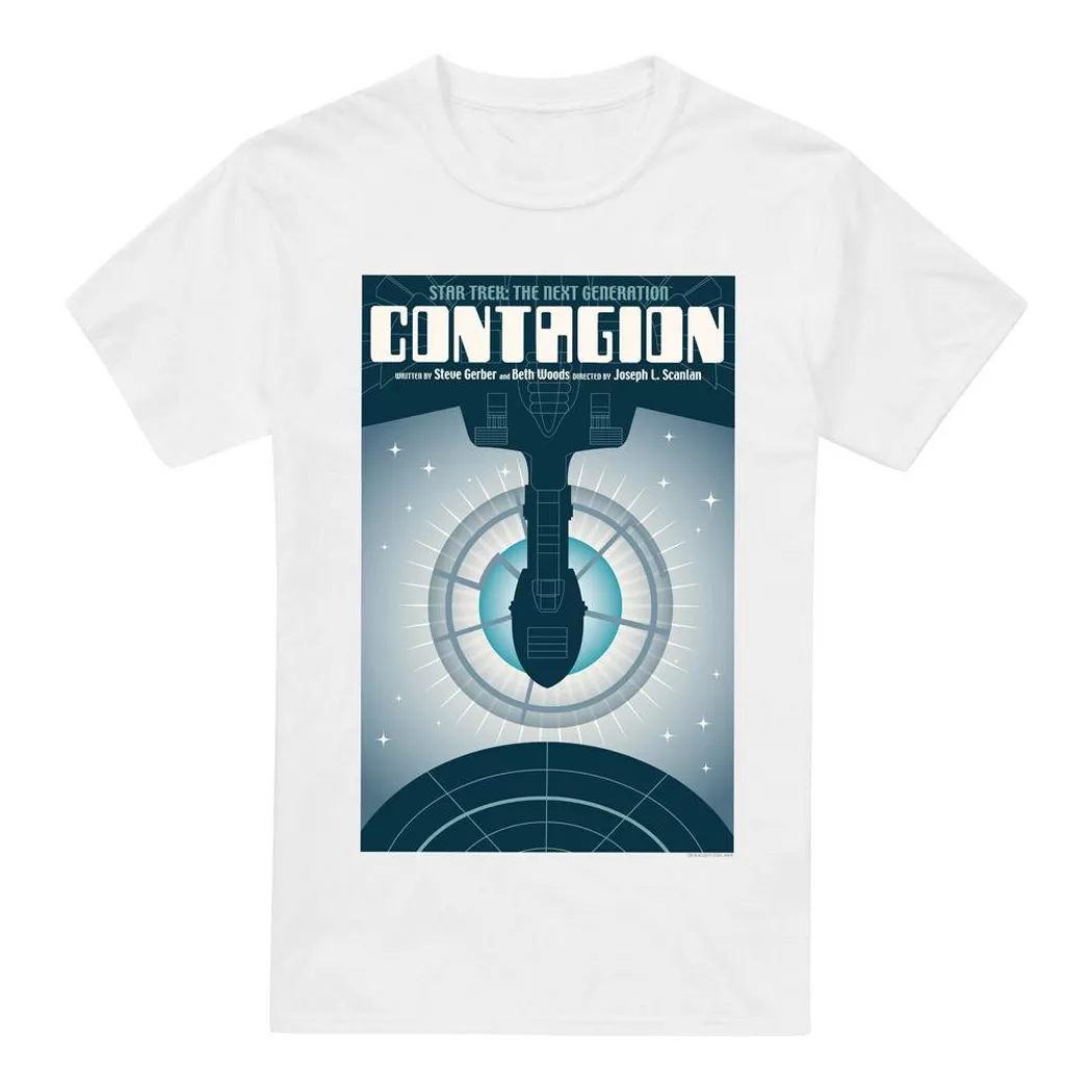Star Trek - The Next Generation Season 2 Episode 11 TShirt, für Herren, Weiss, Größe S