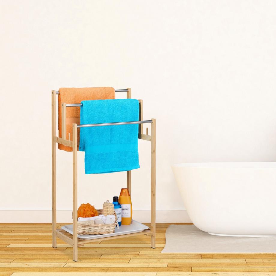 B2X Freistehender Handtuchhalter mit Ablage  