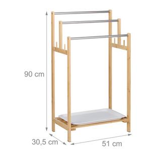 B2X Porte-serviettes sur pied avec étagère  