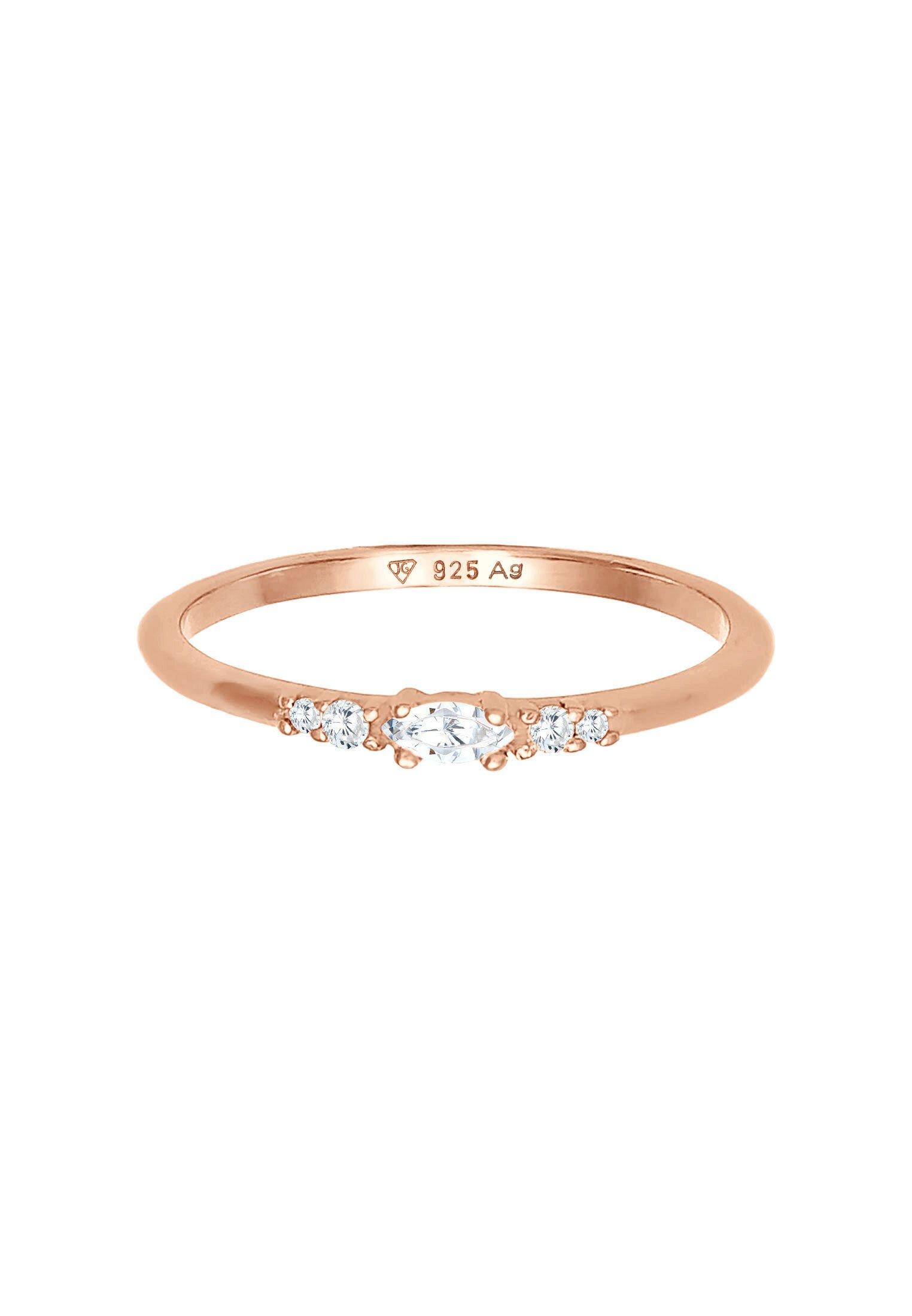 Elli  Bague Fiançailles Zircon Marquise 