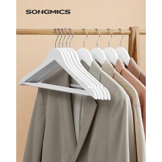 Songmics Eleganti grucce in legno massello: lisce, resistenti, antiscivolo  