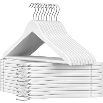 Set de 20 cintres en bois antidérapants