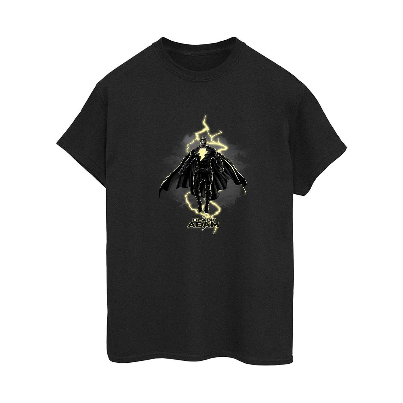 Image of Black Adam Hovering Bolt Tshirt Damen Schwarz 3XL