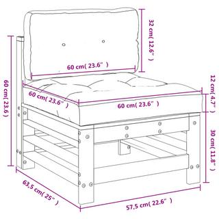 VidaXL Mittelsofa holz  