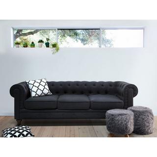 Beliani 3 Sitzer Sofa aus Polyester Glamourös CHESTERFIELD  