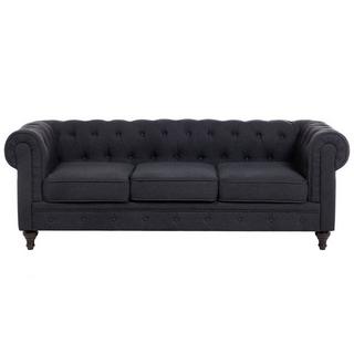 Beliani 3 Sitzer Sofa aus Polyester Glamourös CHESTERFIELD  