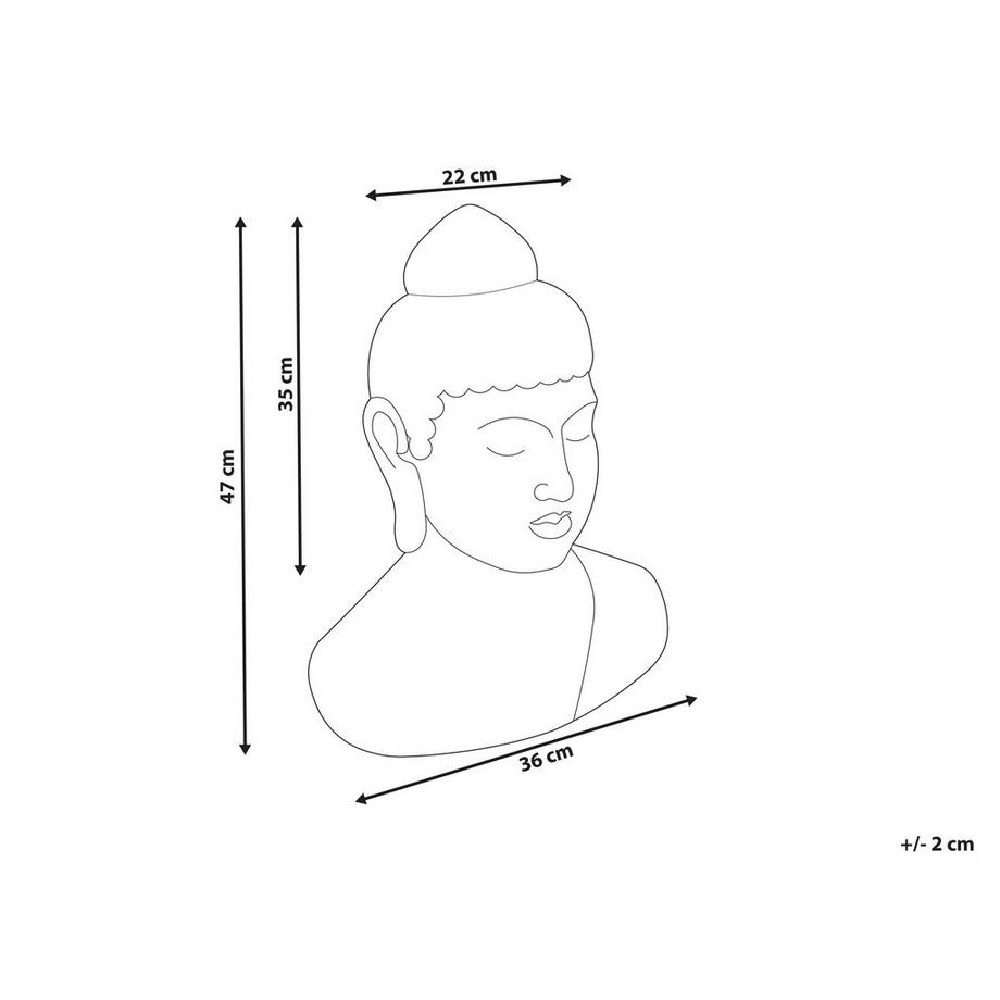 Beliani Dekofigur aus Magnesiumoxid Klassisch CARUM  