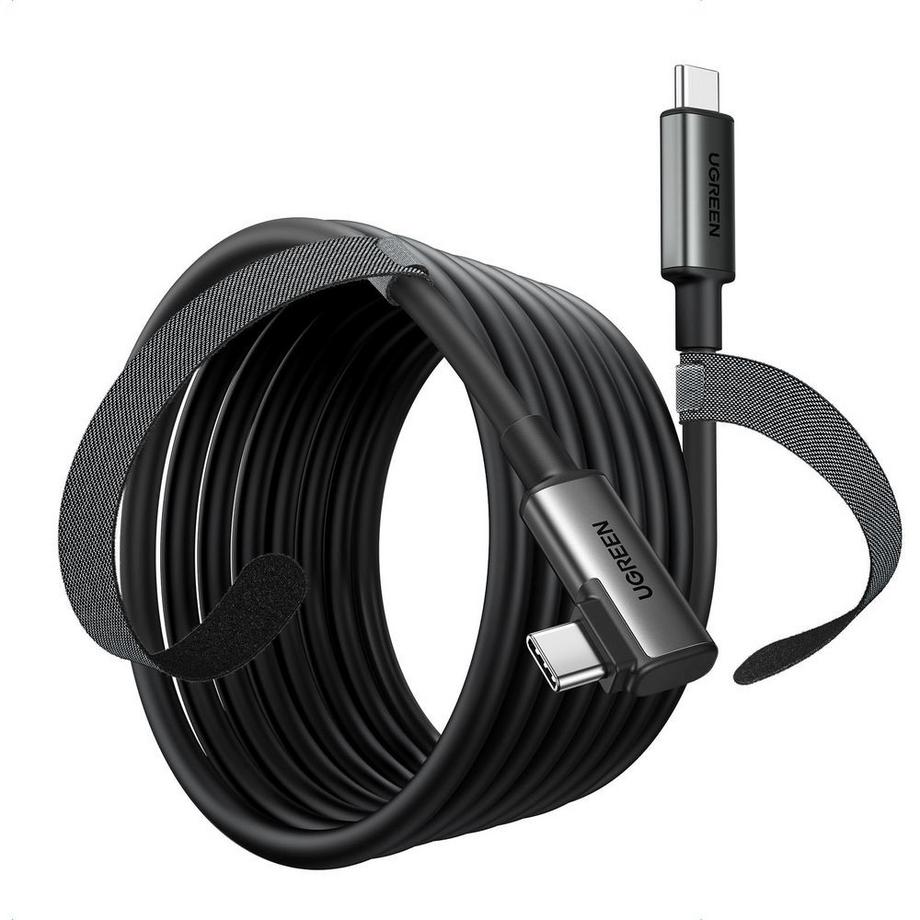 UGREEN  UGREEN USB-C-zu-USB-C-Kabel, rechts abgewinkelt, 5 m – Schwarz 