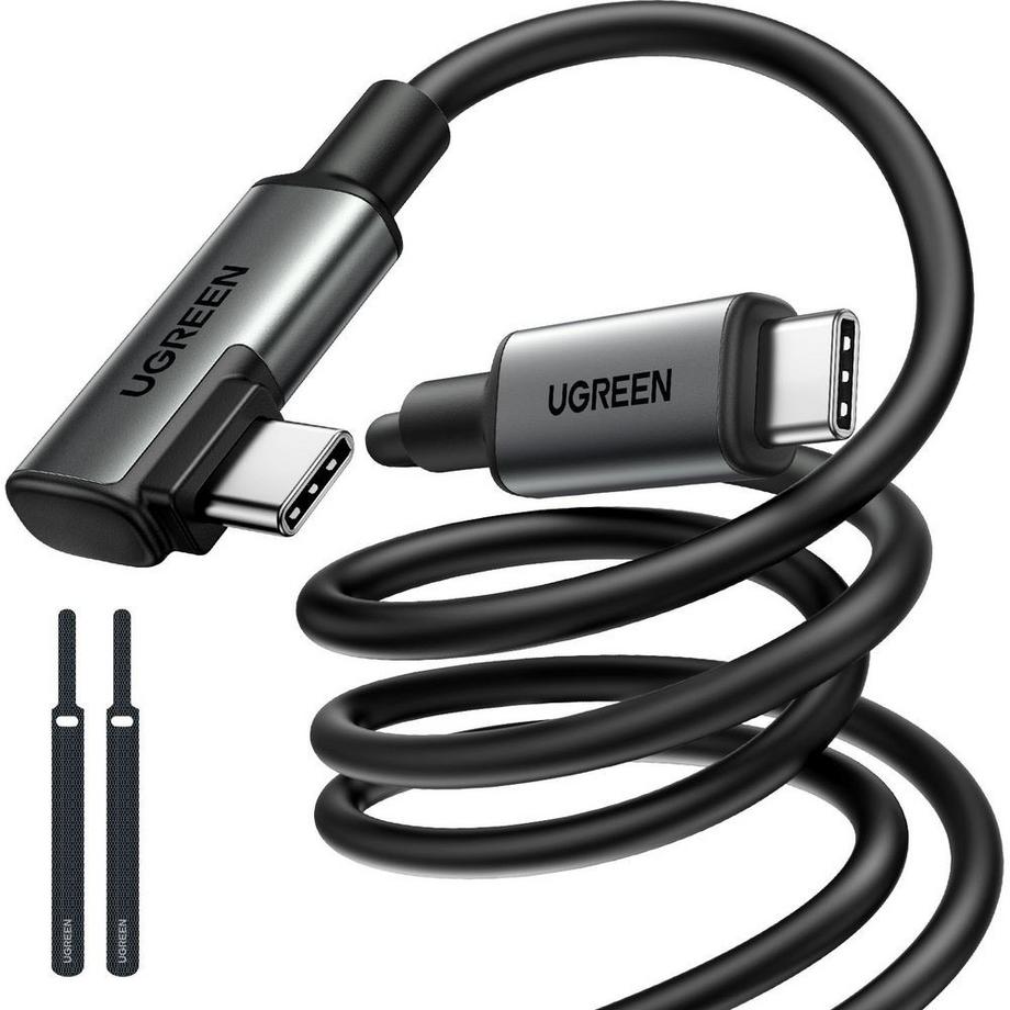 UGREEN  UGREEN USB-C-zu-USB-C-Kabel, rechts abgewinkelt, 5 m – Schwarz 