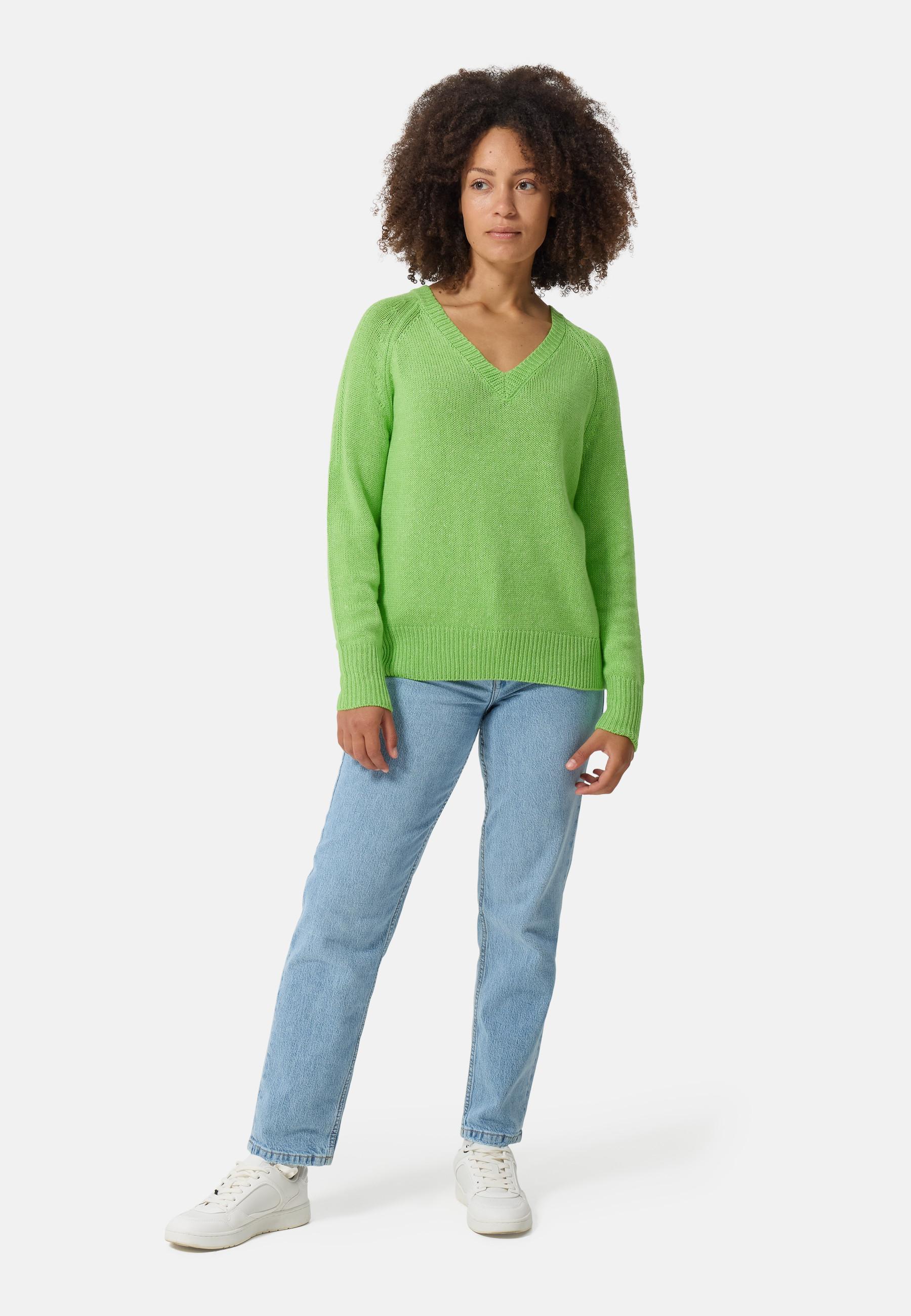 CASH-MERE.CH  Seide Kaschmir Oversize Style V-Ausschnitt Pullover 