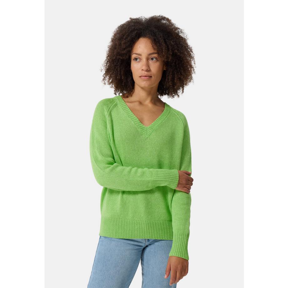 CASH-MERE.CH Seide Kaschmir Oversize Style V-Ausschnitt Pullover  