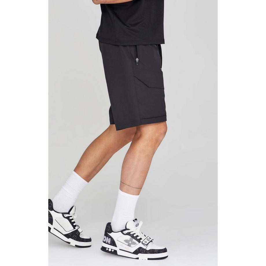 Sik Silk Cargo Shorts Schwarz  