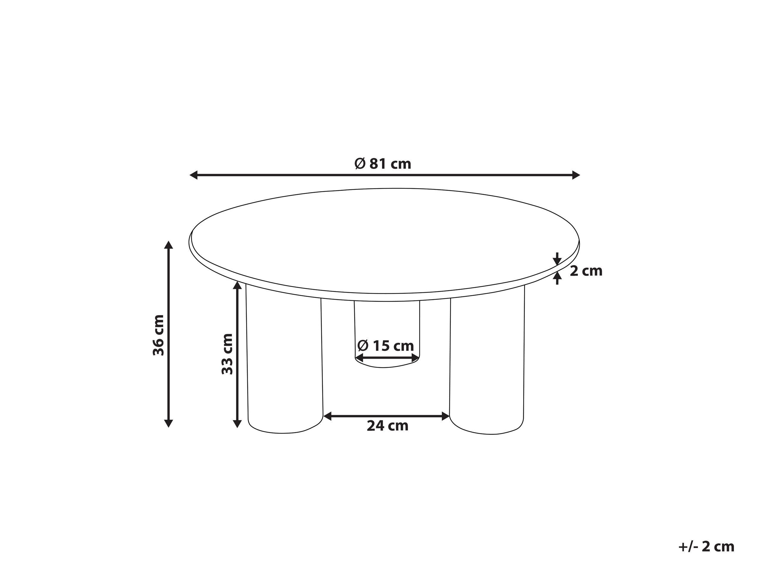 Beliani Table basse en Acacia Traditionnel COLINA  