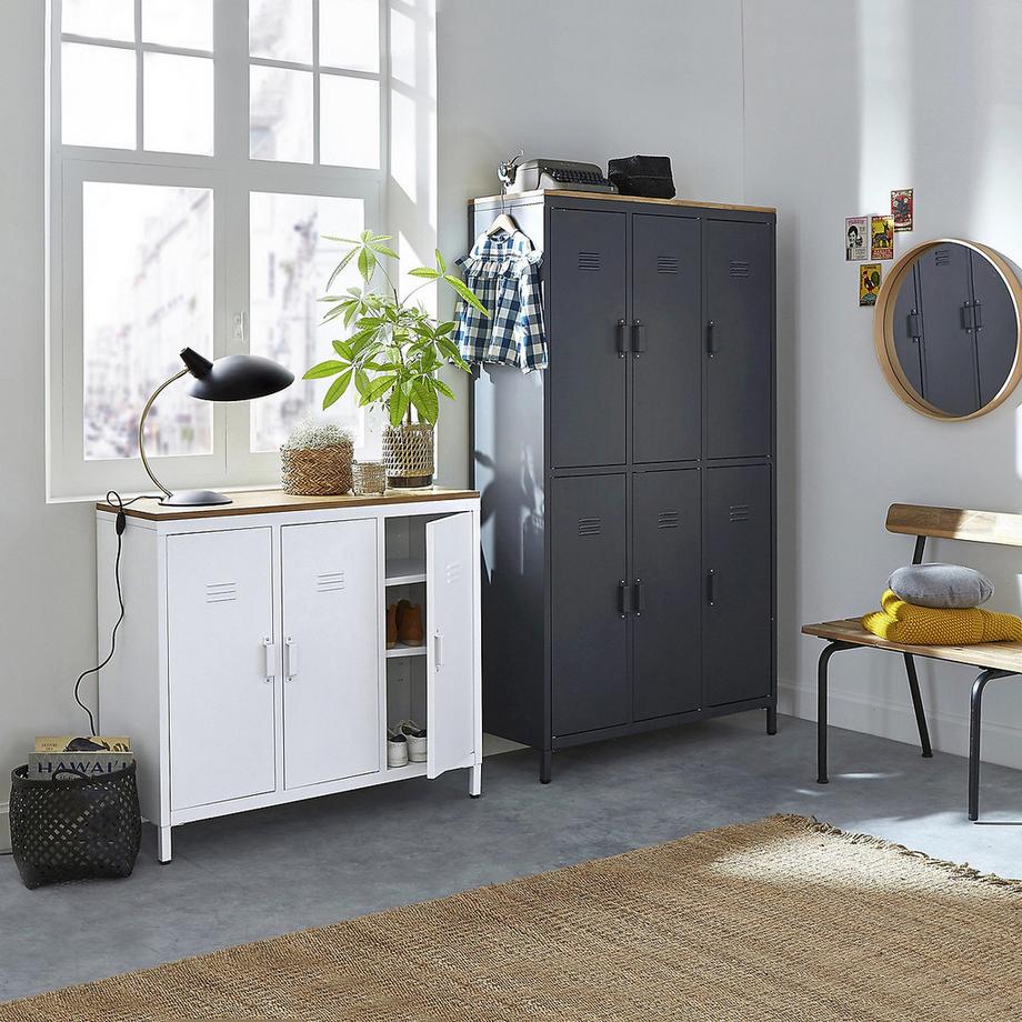 La Redoute Intérieurs Armoire/Vestiaire 6 portes métal acier  