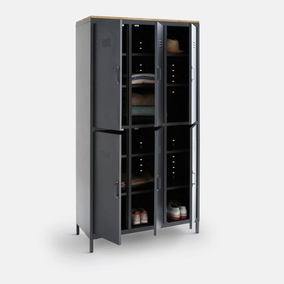 La Redoute Intérieurs Armoire/Vestiaire 6 portes métal acier  