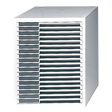 Styro office drawer boxstyrokay 18 drawers, white, 270x345x340mm  