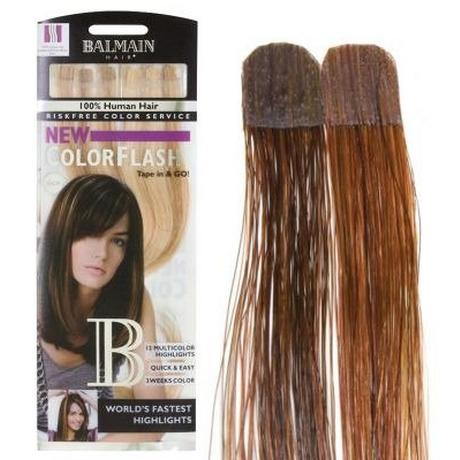 BALMAIN  CF 25 cm dark red & warm caramel Color Flash human hair 