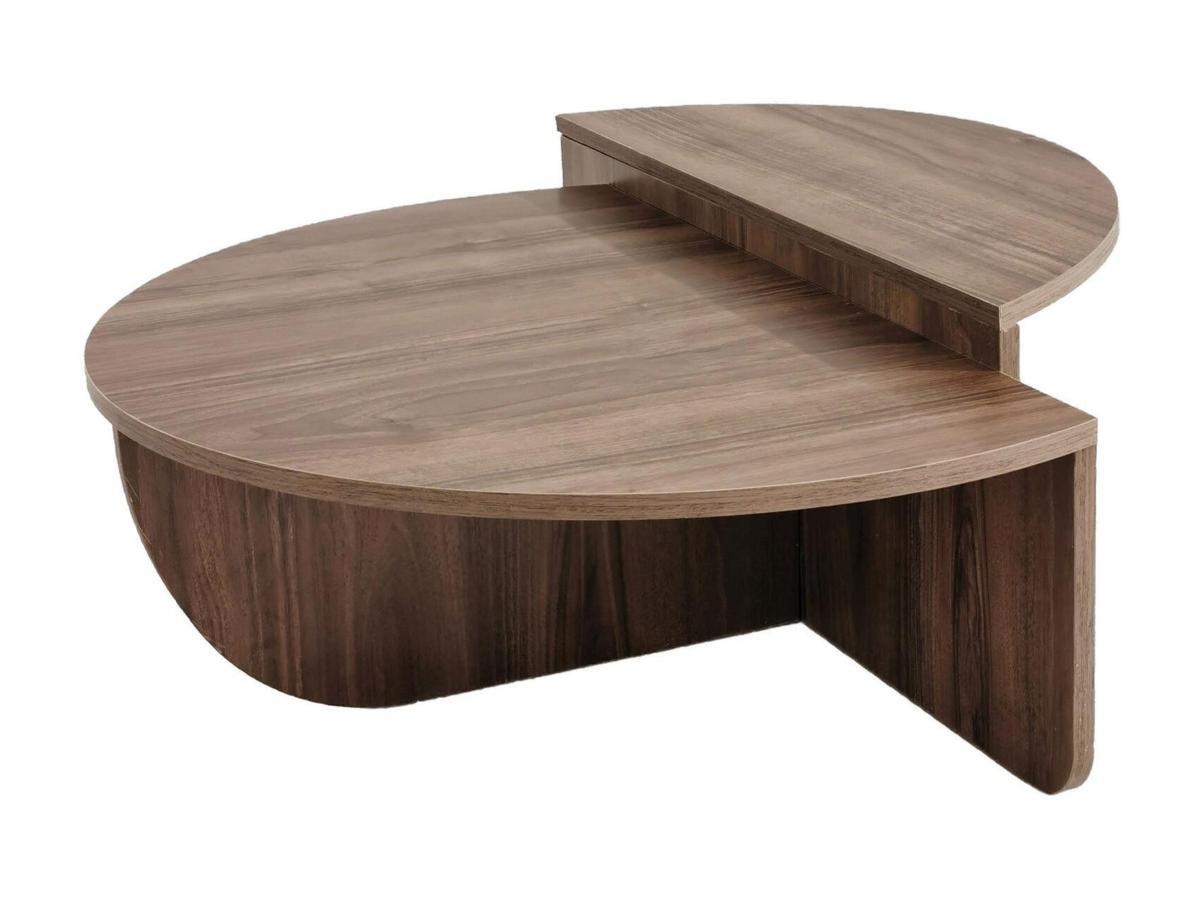 Vente-unique Lot de 2 tables basses - Naturel foncé - ALOEVA  