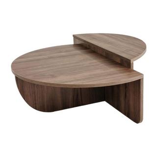 Vente-unique Lot de 2 tables basses - Naturel foncé - ALOEVA  