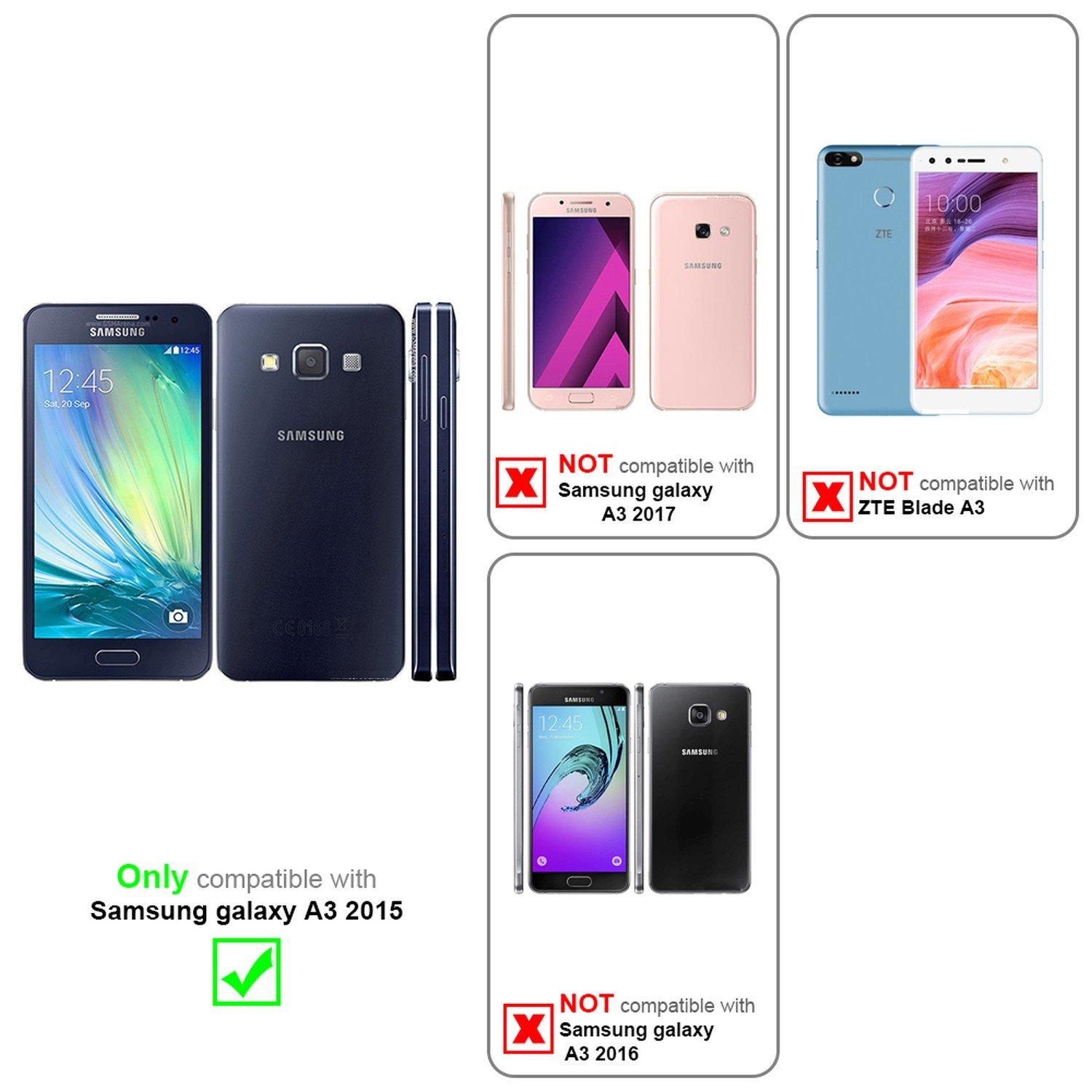 Cadorabo  Housse compatible avec Samsung Galaxy A3 2015 - Coque de protection avec fermeture magnétique, fonction de support et compartiment pour carte 