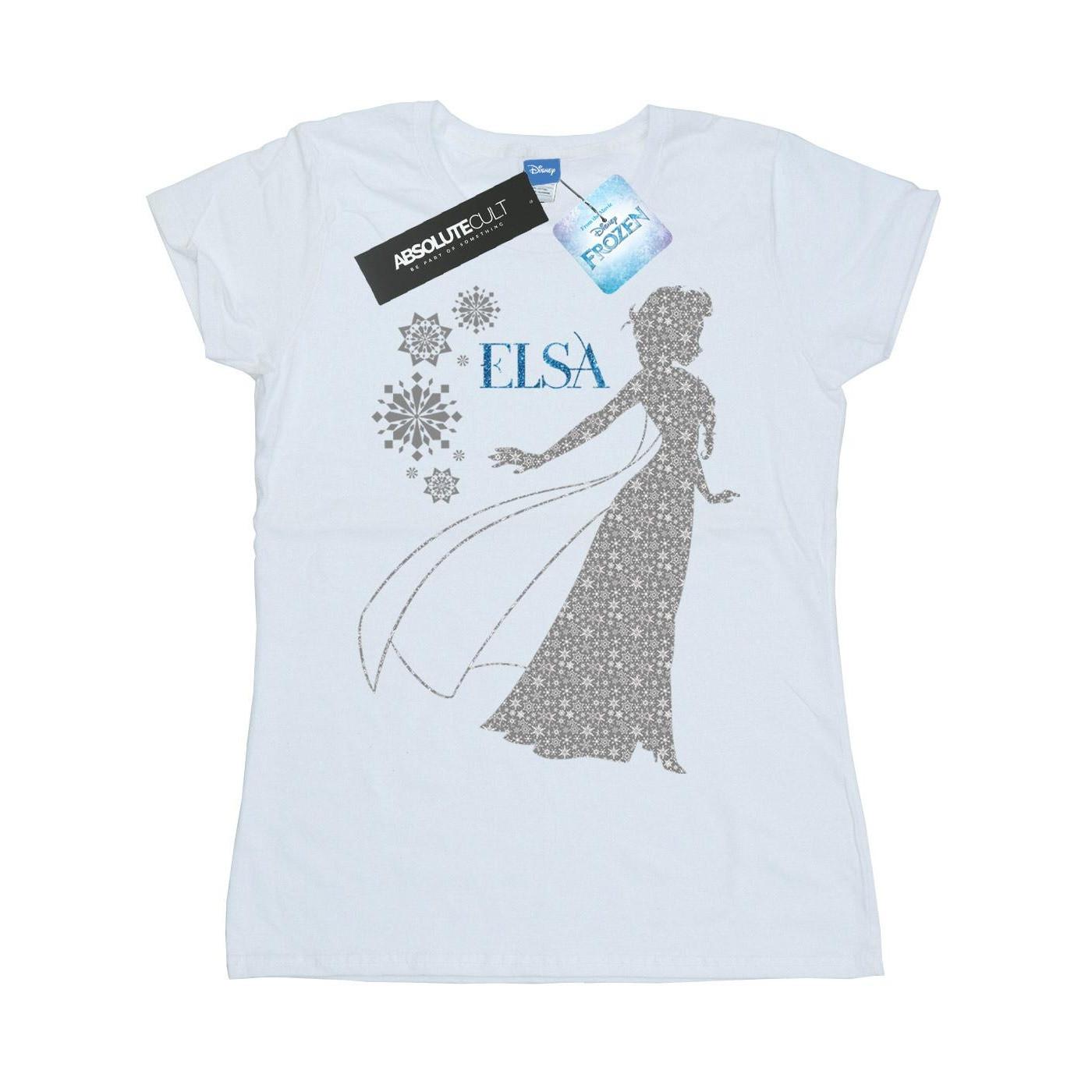 Image of Frozen Elsa Christmas Silhouette Tshirt Damen Weiss M