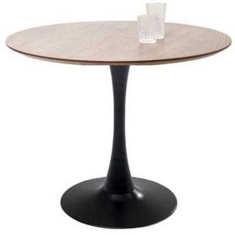 KARE Design Table Schickeria aspect noyer noire ronde 110  