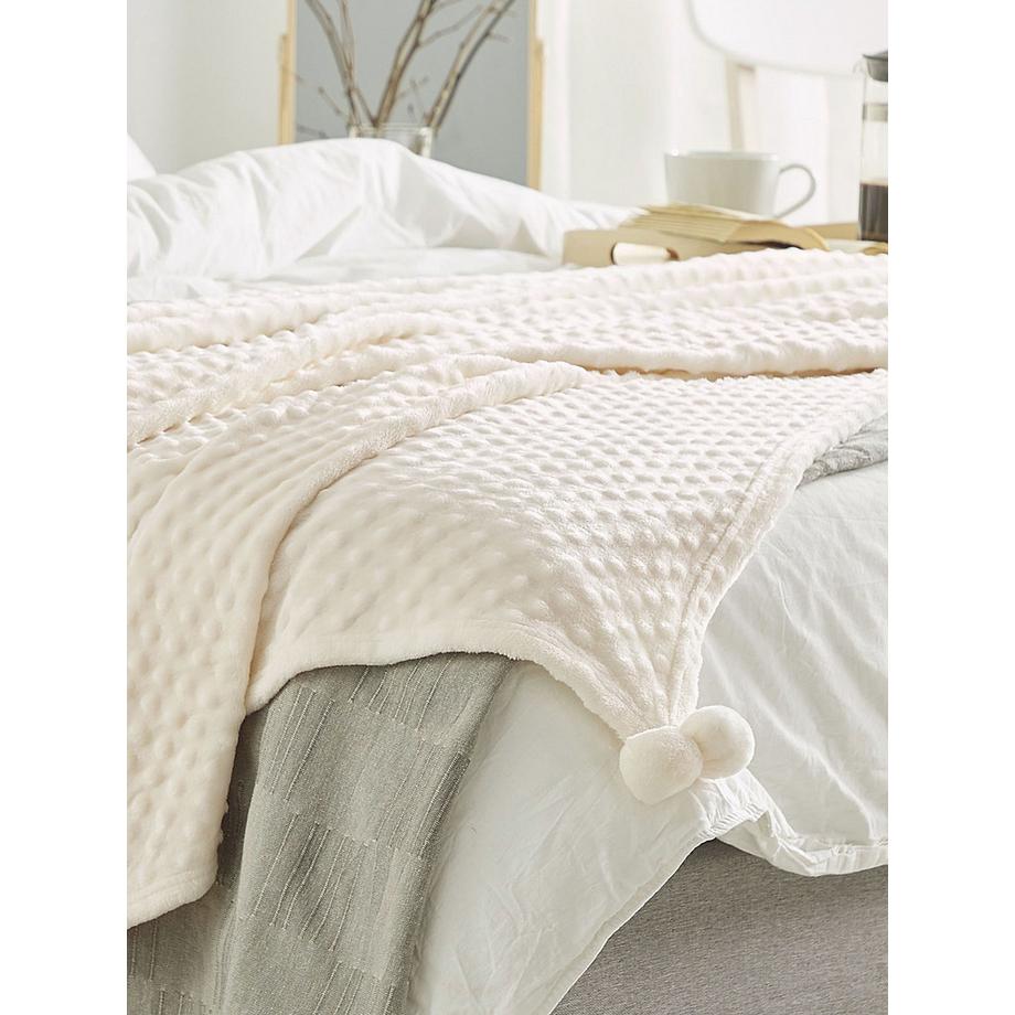 Beliani SAMUR Coperta Morbida Scandinava in Poliestere  