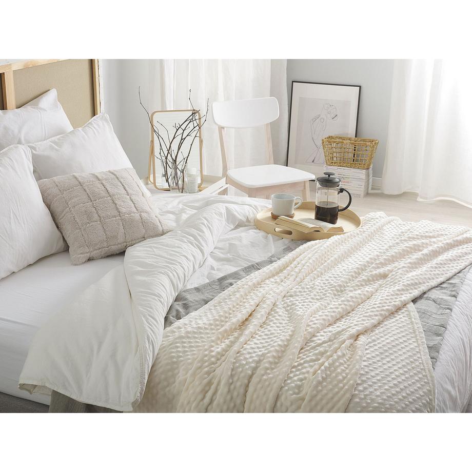 Beliani SAMUR Coperta Morbida Scandinava in Poliestere  