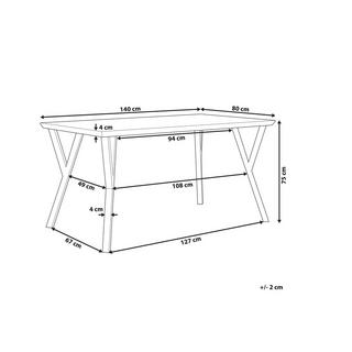 Beliani Table de repas en MDF Industriel BRAVO  