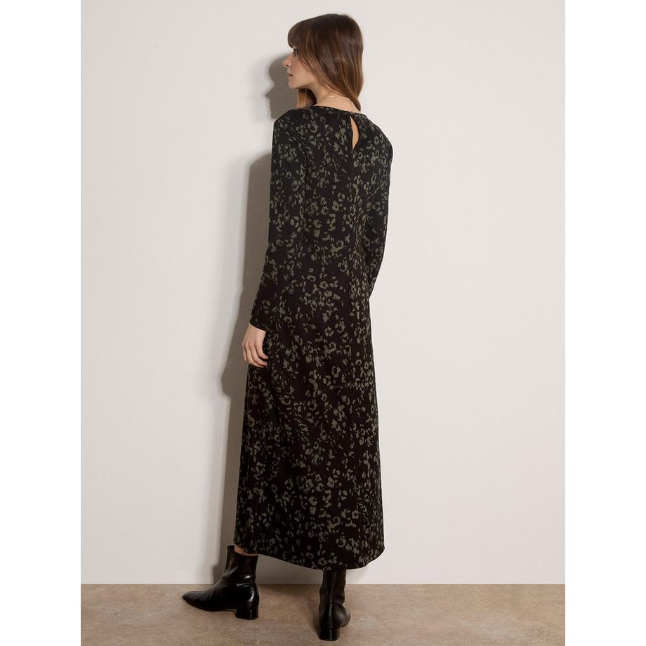 APRICOT Abito lungo in jersey con stampa leopardo  