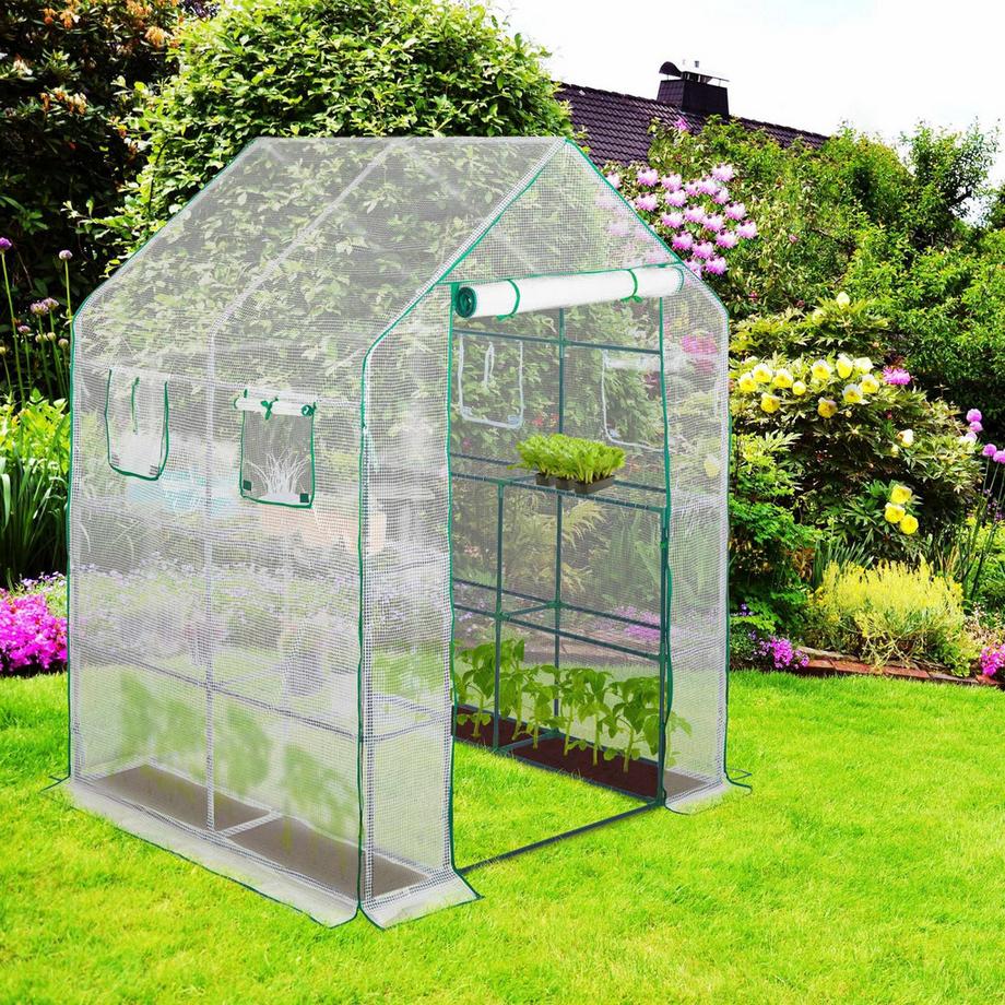 B2X Begehbares Gewächshaus mit 4 Fenstern  