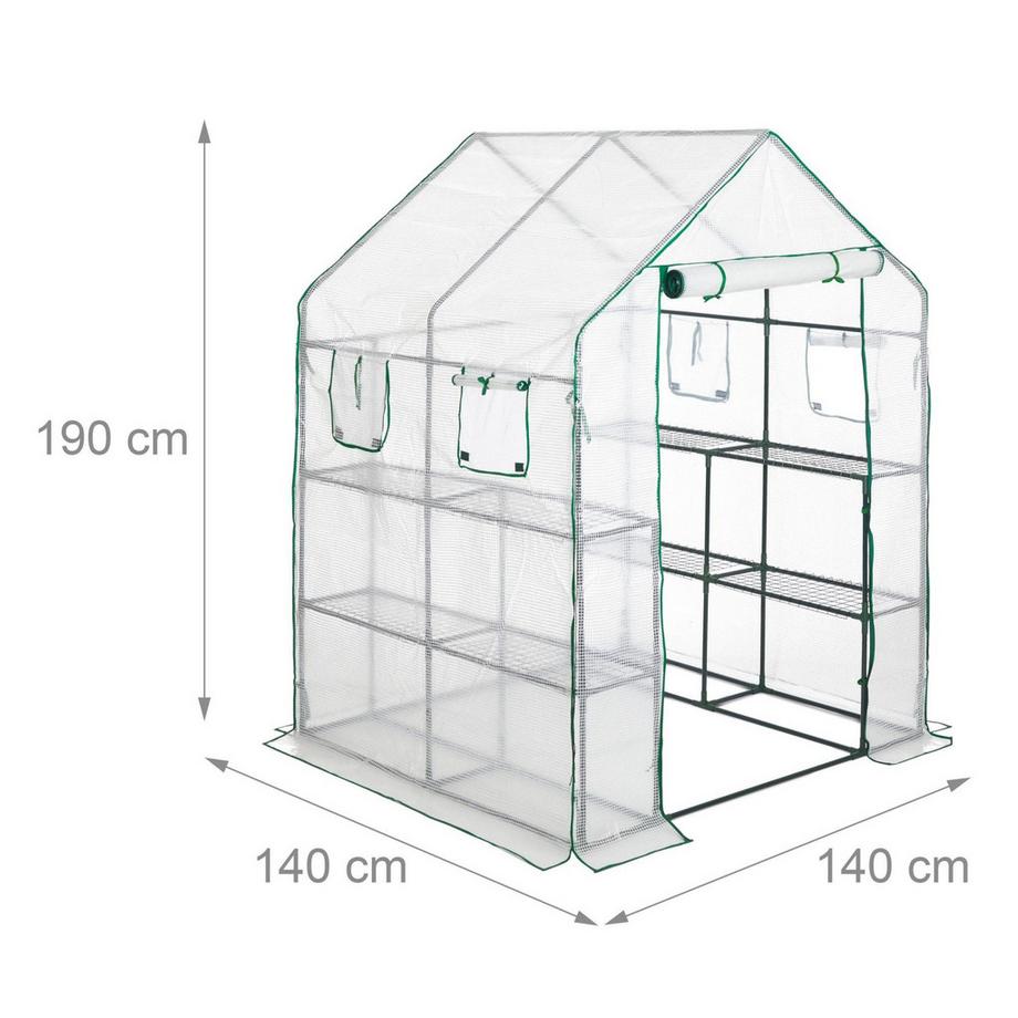 B2X Begehbares Gewächshaus mit 4 Fenstern  
