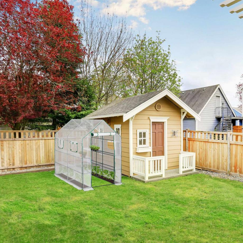 B2X Begehbares Gewächshaus mit 4 Fenstern  