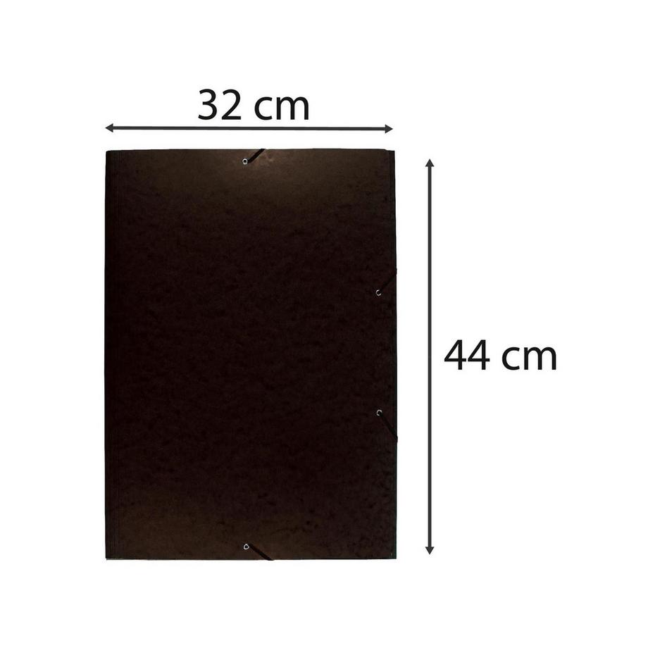 Exacompta Chemise à élastique 3 rabats carte lustrée 600gm2 - A2 - x 10  