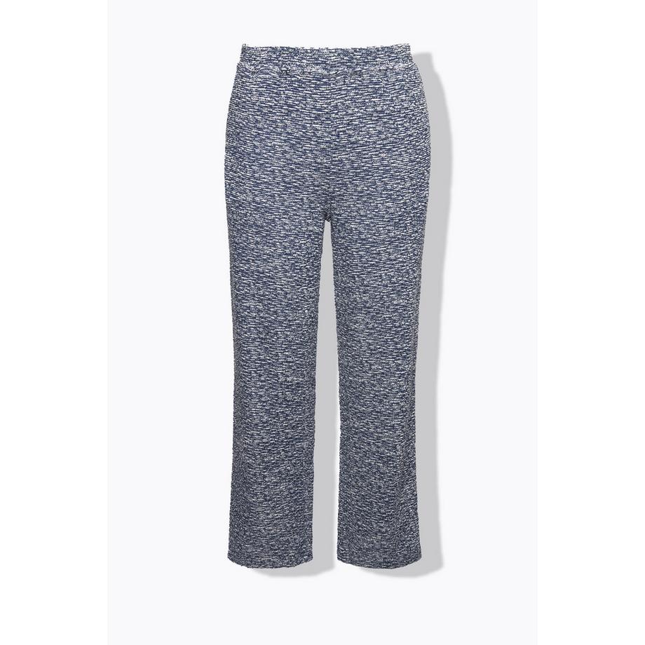 Ulla Popken Pantalon Bouclette Rose Jambe Large Taille Confortable Coton Bio  