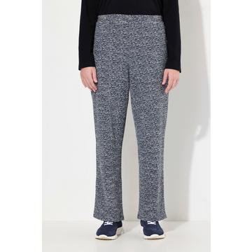 Pantalon en bouclette Rose, jambe large et taille confortable, en coton bio