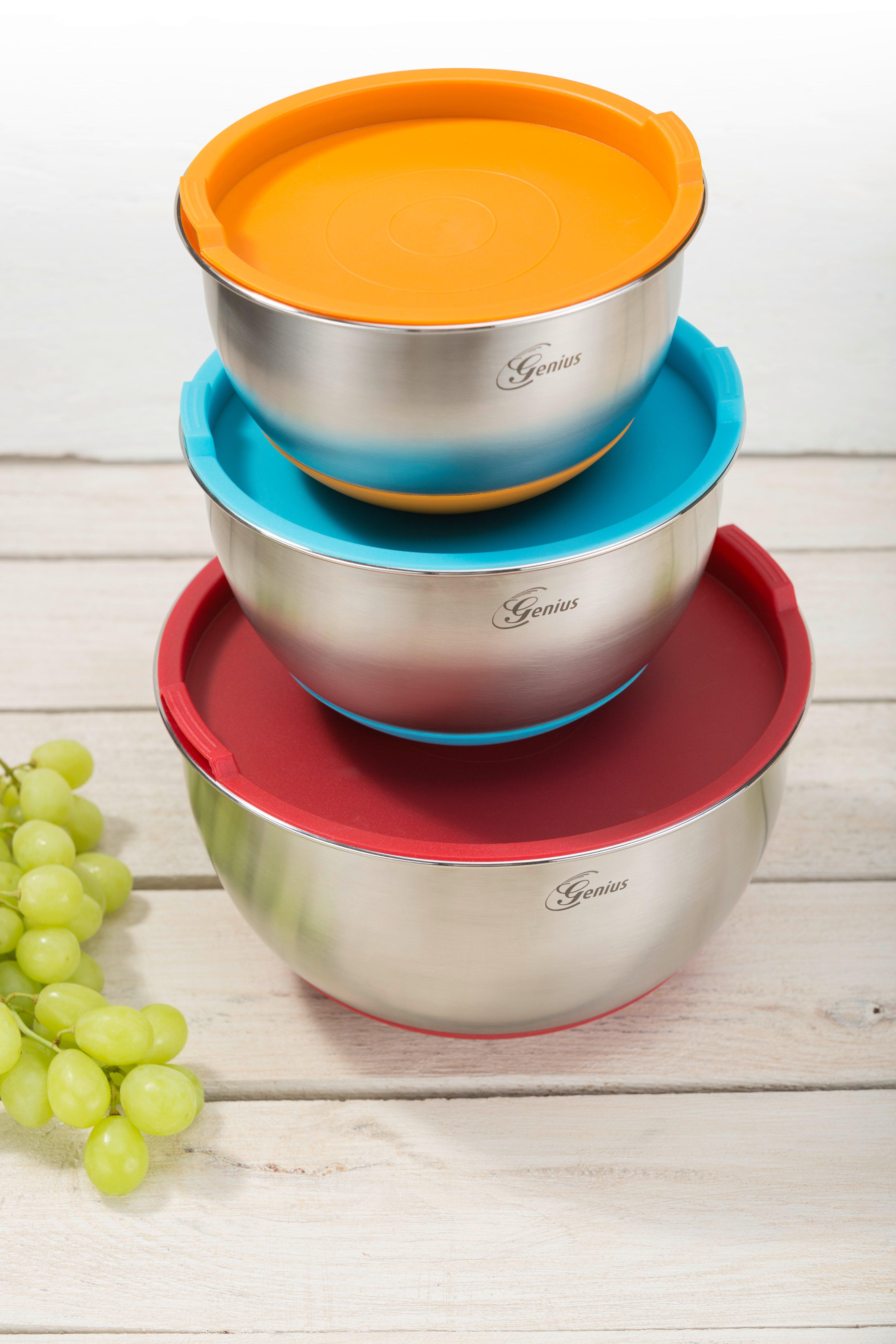 Genius Ensemble de bols en acier inoxydable avec couvercle 6 pièces  