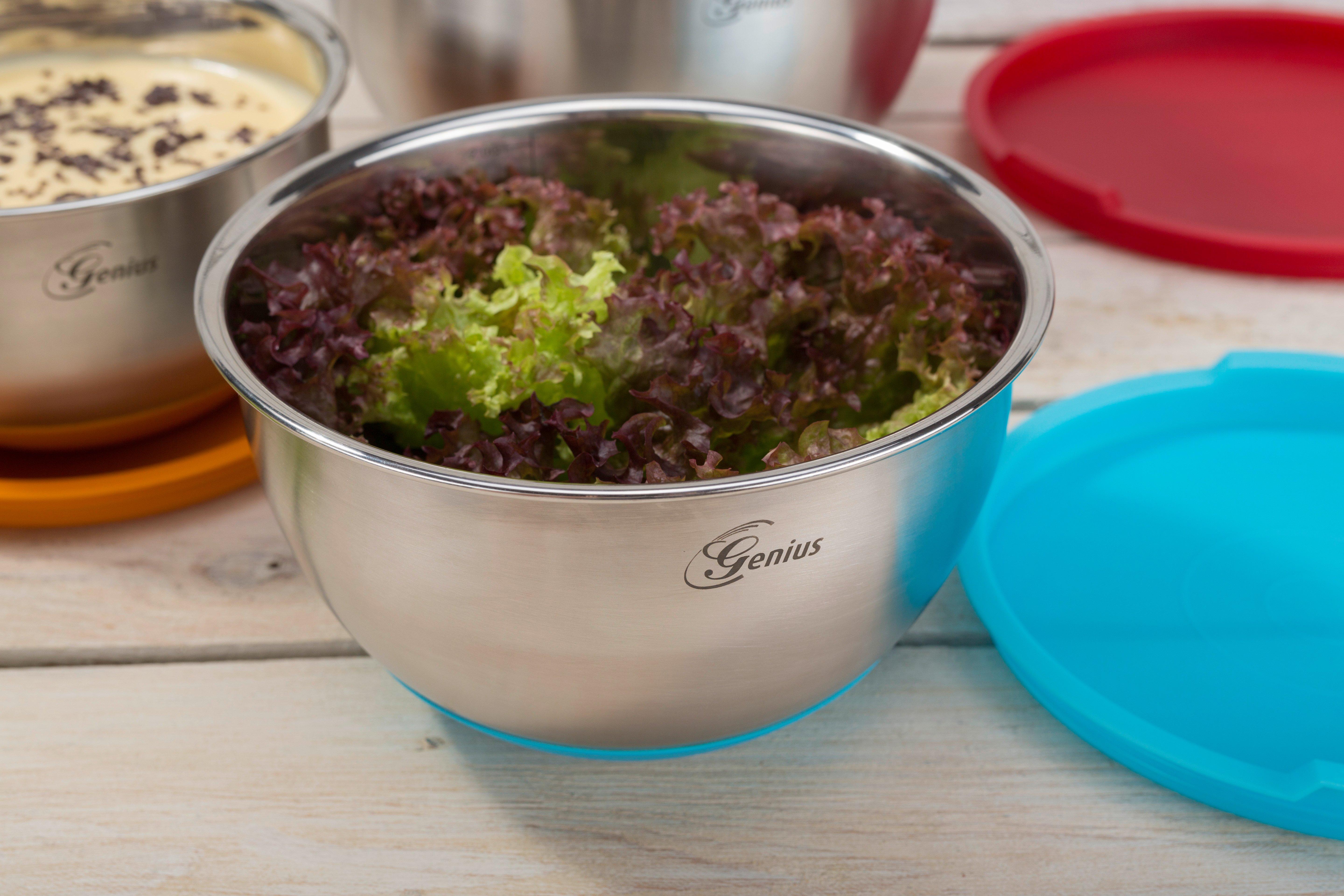 Genius Ensemble de bols en acier inoxydable avec couvercle 6 pièces  